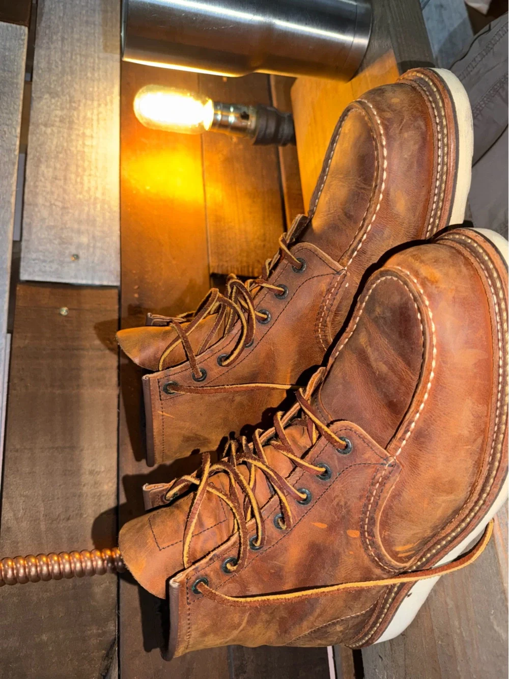 Red Wing 1907 Brown Leather Boots Size US 12